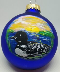 Loon Painted Glass Ornament