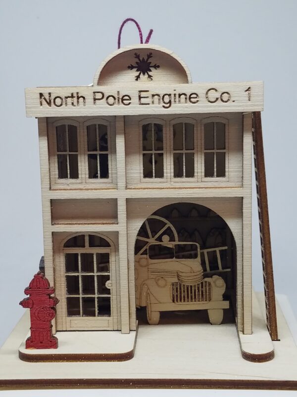 North Pole Engine Firehouse Ginger Cottage