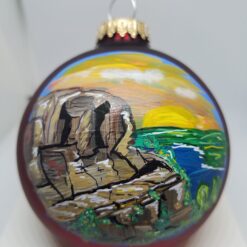 Precipice Beehive Acadia Painted Glass Ornament