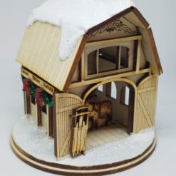 Santa's Reindeer Barn Ginger Cottage Side View