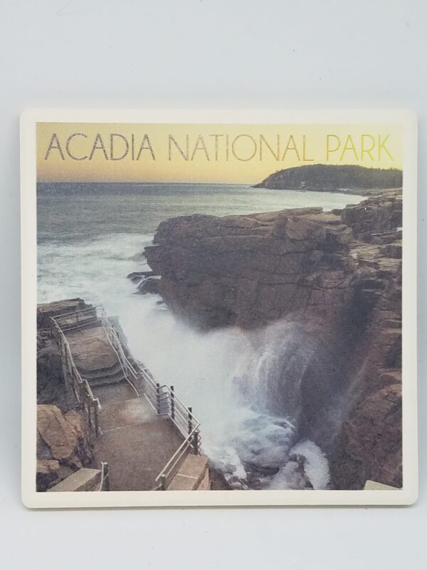 Sunset Thunderhole Acadia Coaster