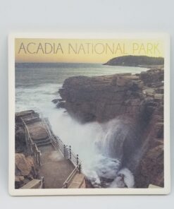Sunset Thunderhole Acadia Coaster