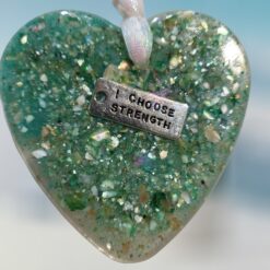 Green Abalane Shell Heart of the Sea Ornament Strength Christmas Vacation Shop Bar Harbor Maine