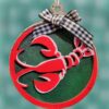 Red-Lobster-on-Green-Wood-Layered-Ornament_Christmas_Vacation_Shop_Bar_Harbor_Maine