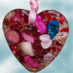 Red-Pink-Shell-Abalone-Heart-of-the-Sea-Ornament Christmas Vacation Shop Bar Harbor Maine