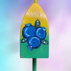 Blueberries-on-Yellow-Green-Background-4-Sided-Wood-Lobster-Buoy-Ornament_Christmas_Vacation_Shop_Bar_Harbor_Maine