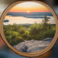 Cadillac-Mountain-Morning-Sunrise-Acadia-National-Park-Woodsie-Ornament_Christmas_Vacation_Shop_Bar_Harbor_Maine