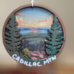 Cadillac-Mountain-Sunrise-Layered-Wood-Ornament_Christmas_Vacation_Shop_Bar_Harbor_Maine
