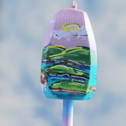 Cadillac-Mountain-View-on-Pale-Background-4-Sided-Wood-Buoy-Ornament_Christmas_Vacation_Shop_Bar_Harbor_Maine
