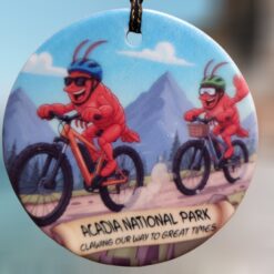 Clawing-Our-Way-To-Great-Times-Lobster-Bike-Riding-Couple-Acadia-National-Park-Woodsie-Ornament_Christmas_Vacation_Shop_Bar_Harbor_Maine