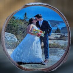 Custom-Wedding-Bride-and-Groom-Woodsie-Ornament_Christmas_Vacation_Shop_Bar_Harbor_Maine