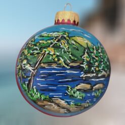 Eagle-Lake-Acadia-National-Park-Hand-Painted-Glass-Ornament_Christmas_Vacation_Shop_Bar_Harbor_Maine