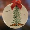 Evergreen-Tree-with-Red-Bow-on-Ceramic-Circle-Ornament_Christmas_Vacation_Shop_Bar_Harbor_Maine