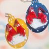 Handcrafted-Polymer-Clay-Lobster-Couple-of-Wood-Ornament_Christmas_Vacation_Shop_Bar_Harbor_Maine