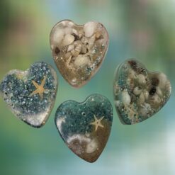 Heart-of-the-Sea-Shells-Aqua-Ornaments_Christmas_Vacation_Shop_Bar_Harbor_Maine
