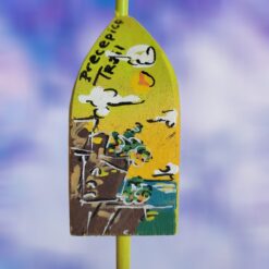Hiking-Trail-Precipice-on-Yellow-Sunset-Background-4-Sided-Wood-Lobster-Buoy-Ornament_Christmas_Vacation_Shop_Bar_Harbor_Maine