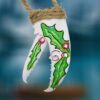 Holly-on-White-Painted-Lobster-Claw-Ornament_Christmas_Vacation_Shop_Bar_Harbor_Maine