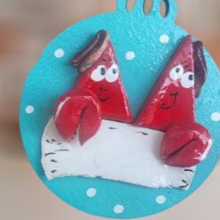 Lobster-Couple-with-Driftwood-Polymer-Clay-Blue-Wood-Ornament_Christmas_Vacation_Shop_Bar_Harbor_Maine