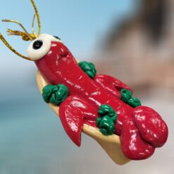 Lobster-Roll-Polymer-Clay-Ornament_Christmas_Vacation_Shop_Bar_Harbor_Maine