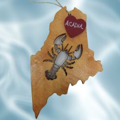Lobster-with-Heart-on-Maine-State-Golden-Wood-Ornament_Christmas_Vacation_Shop_Bar_Harbor_Maine