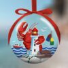 Lobster-with-Lighthouse-Poly-Ball-Ornament_Christmas_Vacation_Shop_Bar_Harbor_Maine