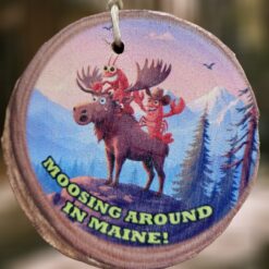 Moosing-Around-in-Maine-with-Two-Lobsters-Riding-a-Moose-Woodsie-Ornament_Christmas_Vacation_Shop_Bar_Harbor_Maine