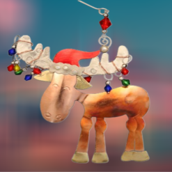 Murphy-Moose-with-Santa-Hat-Handcrafted-Metal-Ornament_Christmas_Vacation_Shop_Bar_Harbor_Maine