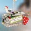 Polka-Dot-Lobster-Trap-with-Sea-Gull-Wood-Ornament_Christmas_Vacation_Shop_Bar_Harbor_Maine