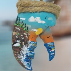 Puffin-on-Coast-Sunset-Lobster-Claw-Ornament_Christmas_Vacation_Shop_Bar_Harbor_Maine