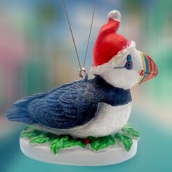 Puffin-with-Santa-Hat-Resin-Ornament_Christmas_Vacation_Shop_Bar_Harbor_Maine
