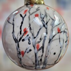 Red-Cardinals-on-Winter-Birch-Scene-Ceramic-Ball-Ornament_Christmas_Vacation_Shop_Bar_Harbor_Maine