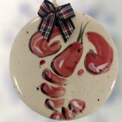 Red-Lobster-with-Gingham-Bow-on-Ceramic-Ball-Ornament_Christmas_Vacation_Shop_Bar_Harbor_Maine