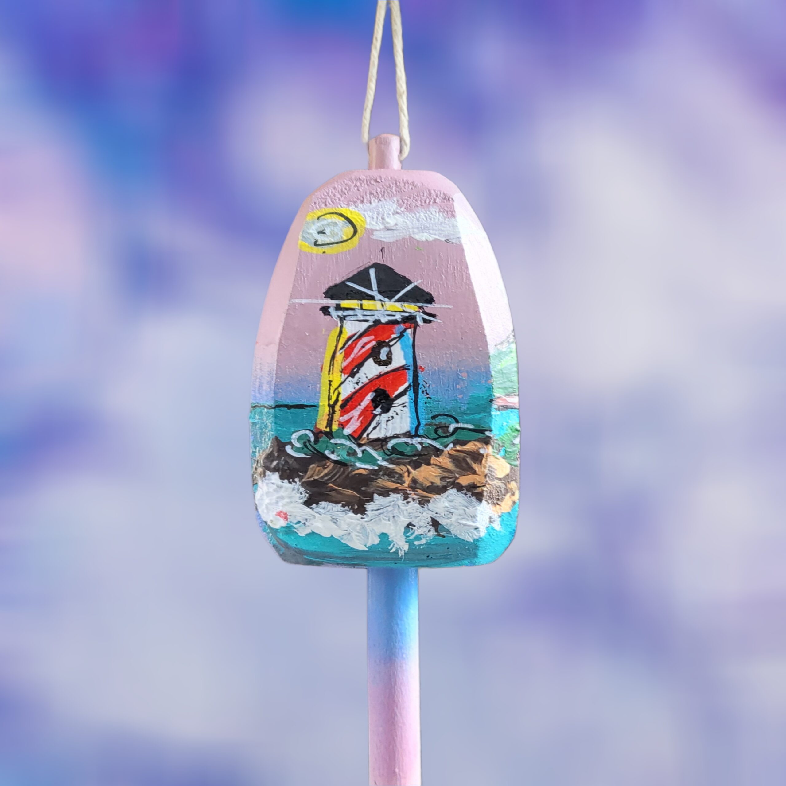 Red-and-White-Striped-Coastal-Lighthouse-on-Pale-Background-Wood-Buoy-Ornament_Christmas_Vacation_Shop_Bar_Harbor_Maine