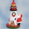 Santa-with-Bag-and-Large-White-Lighthouse-Ornament_Christmas_Vacation_Shop_Bar_Harbor_Maine