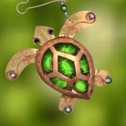 Sea-Turtle-with-Green-Gemstones-Handcrafted-Metal-Ornament_Christmas_Vacation_Shop_Bar_Harbor_Maine