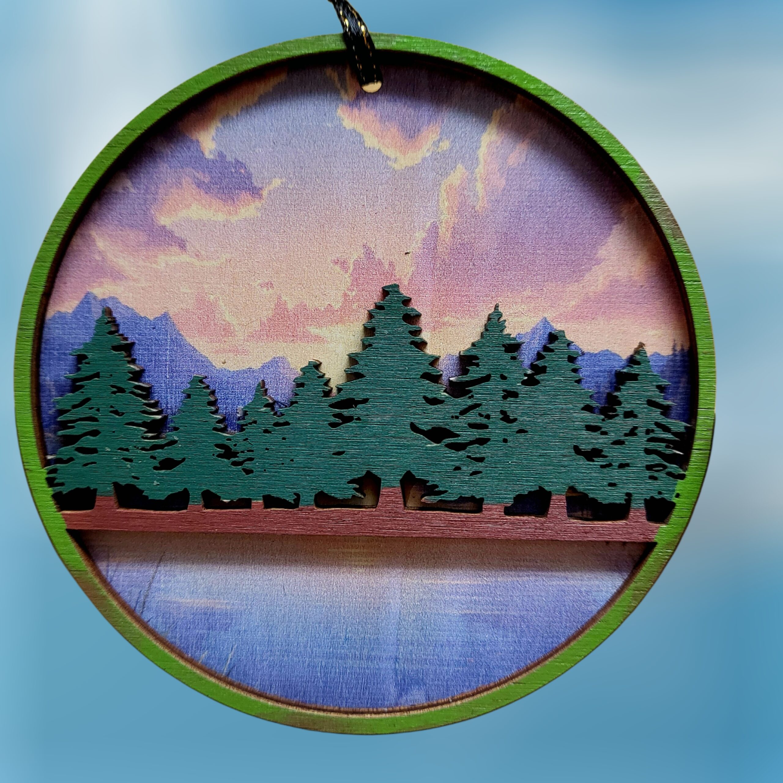 Trees-on-Lake-and-Mountain-Scene-Layered-Wood-Ornament_Christmas_Vacation_Shop_Bar_Harbor_Maine