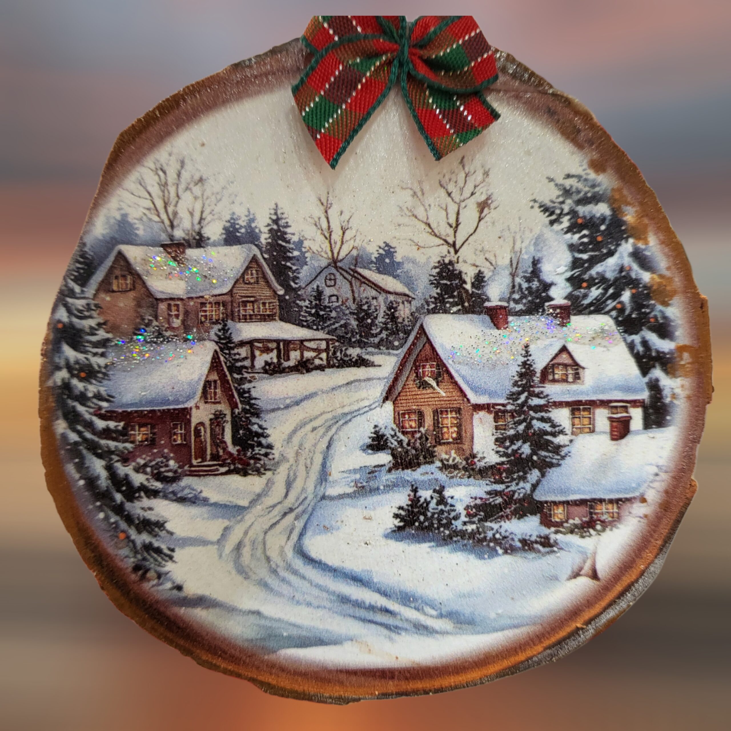Winter-Snowy-Cabins-and-Village-Woodsie-Ornament_Christmas_Vacation_Shop_Bar_Harbor_Maine