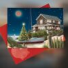 Winter-Solstice-Christmas-Cabin-on-Dunes-Christmas-Cards_Christmas_Vacation_Shop_Bar_Harbor_Maine